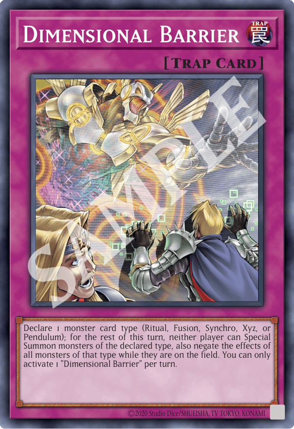Dimensional Barrier